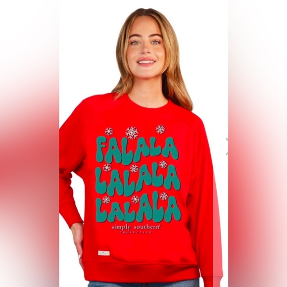 NEW SIMPLY SOUTHERN FALALA
HOLIDAY LONG SLEEVE
CREW SWEATSHIRT Small - Picture 1 of 6